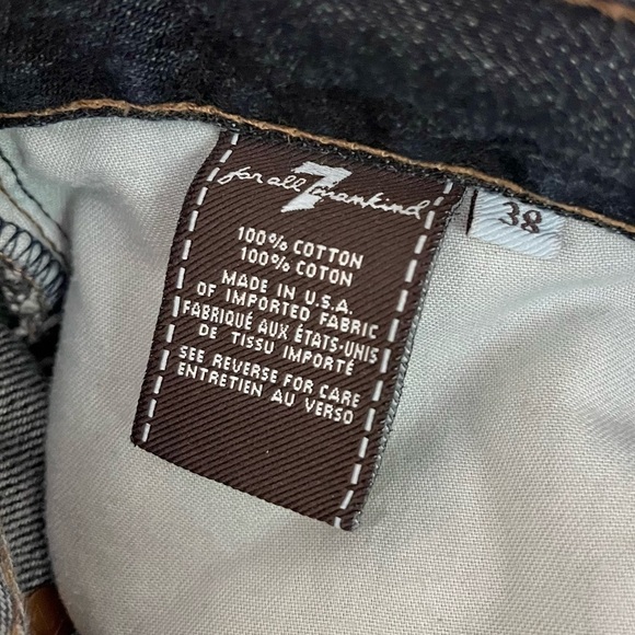 7 For All Mankind Men’s Austyn Straight Leg Distressed Jeans Medium Wash Blue 38 - Picture 8 of 9